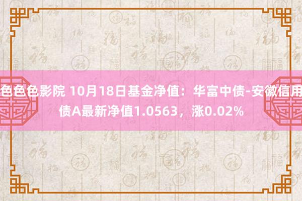色色色影院 10月18日基金净值：华富中债-安徽信用债A最新净值1.0563，涨0.02%