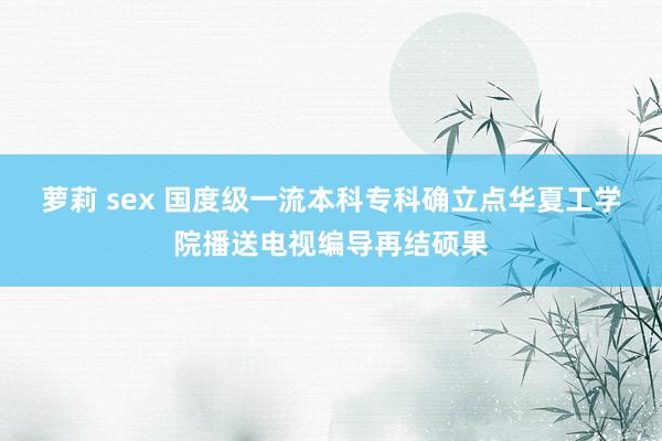 萝莉 sex 国度级一流本科专科确立点华夏工学院播送电视编导再结硕果