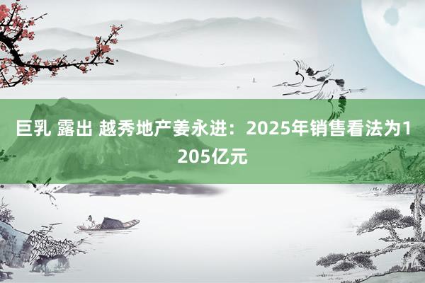 巨乳 露出 越秀地产姜永进：2025年销售看法为1205亿元